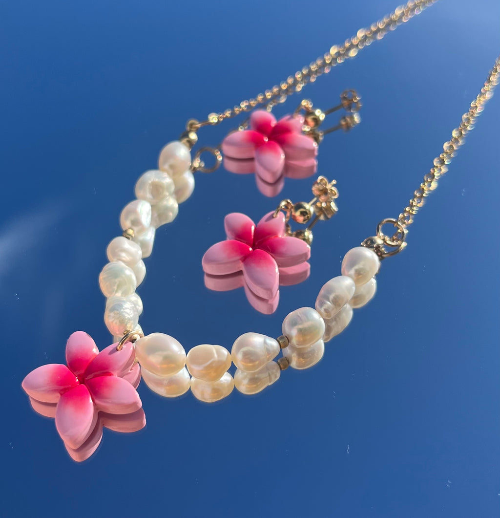 Ensemble collier Tipanier + boucles d’oreilles Tipanier